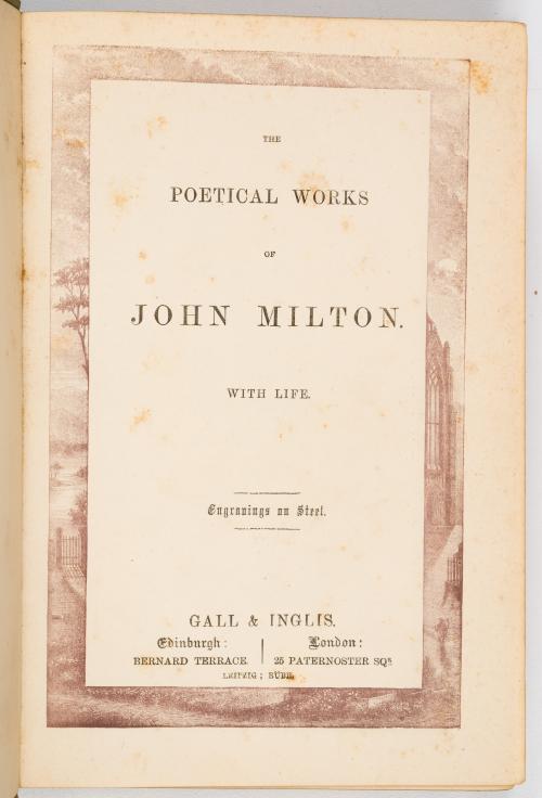 Milton, John : The poetical works of John Milton with life