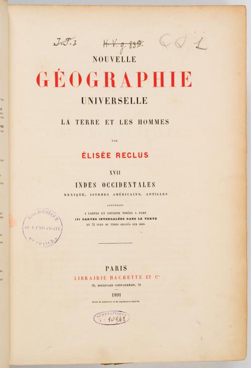 Reclus, Élisée : Nouvelle géographie Universelle. La terre 