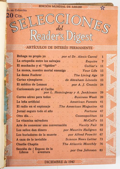 Selecciones del Reader 's Digest. Ediciones publicadas en C