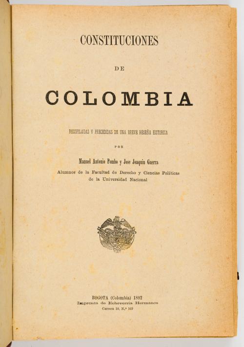 Pombo, Manuel Antonio; Guerra, José Joaquín : Constitucione