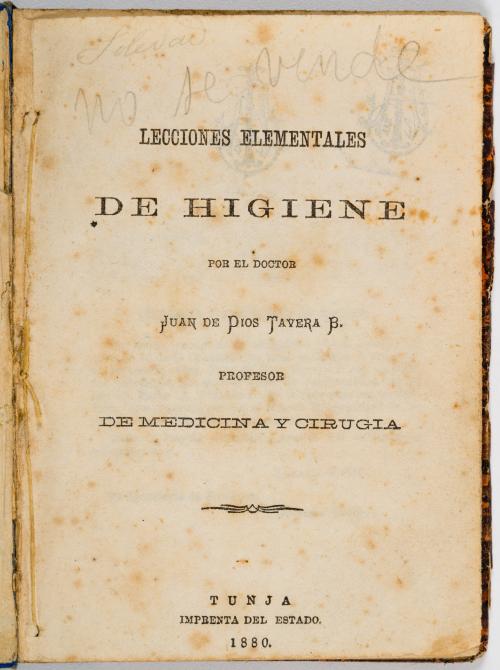 Tavera, Juan de Dios : Lecciones elementales de higiene