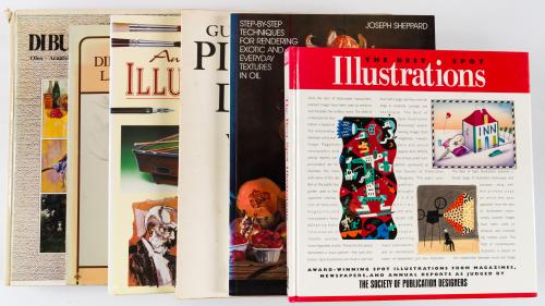 Colección de libros de ilustración