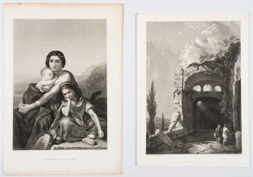 Colección de grabados europeos del siglo XIX con vistas urb