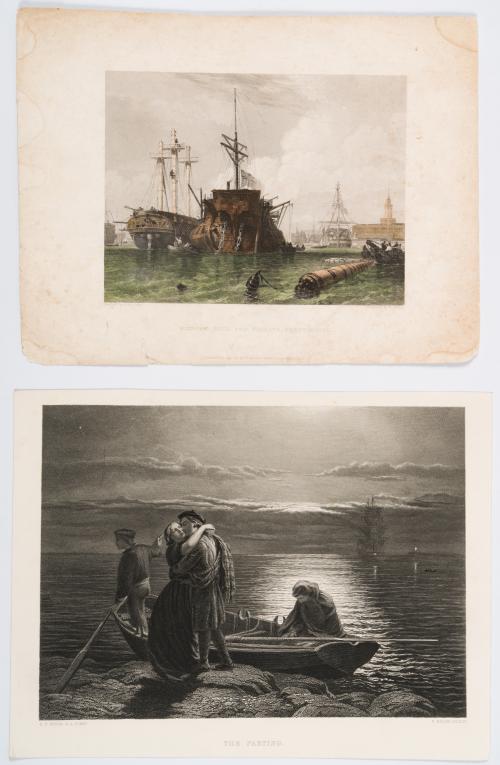 Colección de grabados europeos del siglo XIX con vistas urb