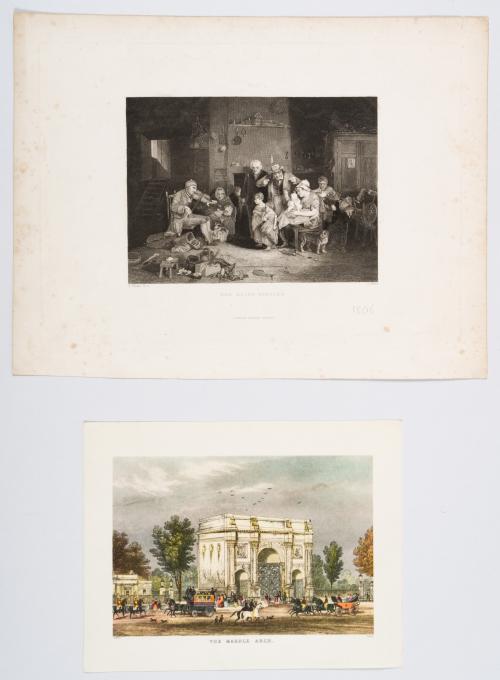 Colección de grabados europeos del siglo XIX con vistas urb