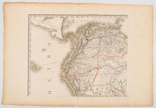 Brué, Adrien : Carte encyprotype de l'Amerique Méridionale