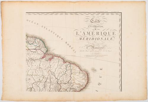 Brué, Adrien : Carte encyprotype de l'Amerique Méridionale