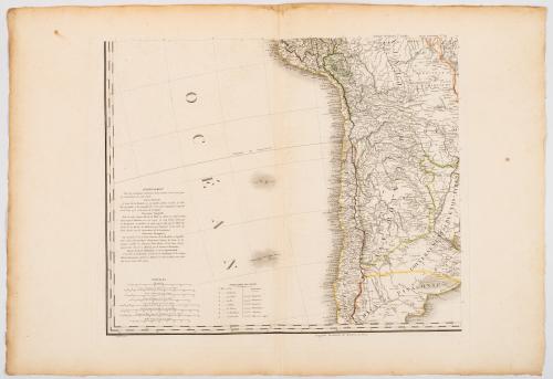 Brué, Adrien : Carte encyprotype de l'Amerique Méridionale