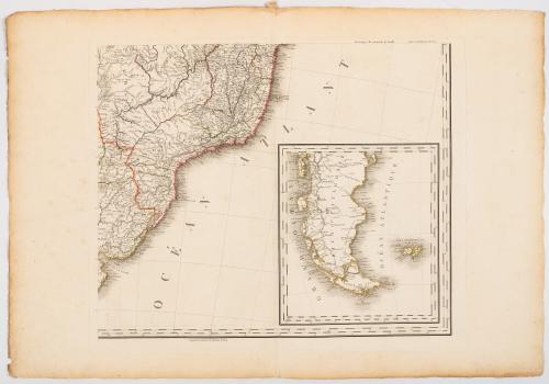 Brué, Adrien : Carte encyprotype de l'Amerique Méridionale
