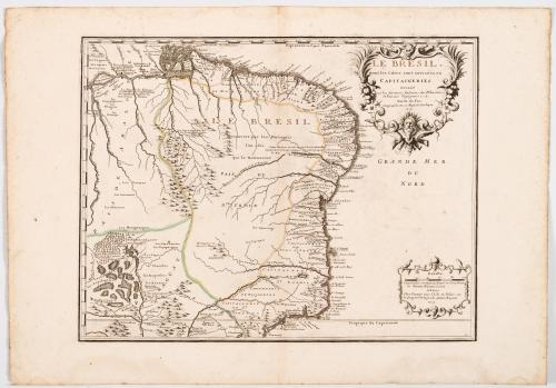 Sanson, Nicolas : [3 mapas de Brasil] Le Brésil, dont la co