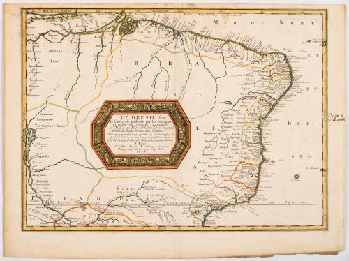 Sanson, Nicolas : [3 mapas de Brasil] Le Brésil, dont la co