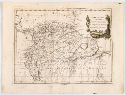 Zatta, Antonio : [2 mapas] La Terra Ferma, La Gujana Spagno