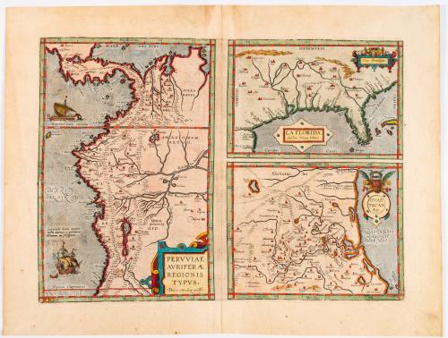 Ortelius, Abraham  : [Mapa de Colombia, Peru y Luisiana] Pe