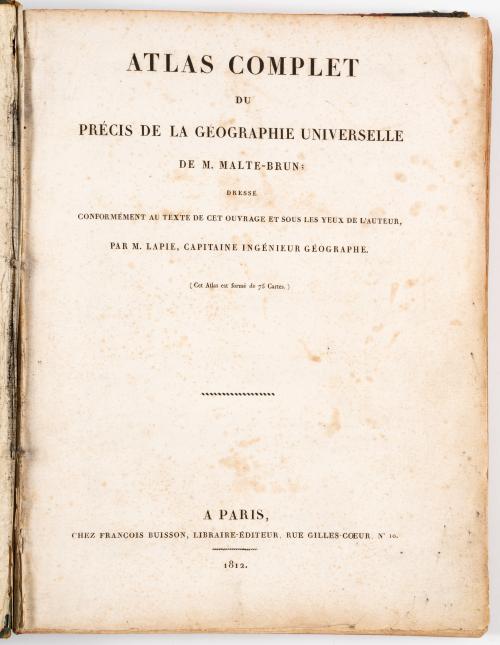 Malte-Brun, Conrad; Lapie, Pierre : Atlas complet du préci