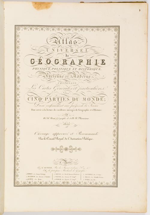 Brué, Adrien Hubert :  [Incluye mapa de Humboldt de Colombi