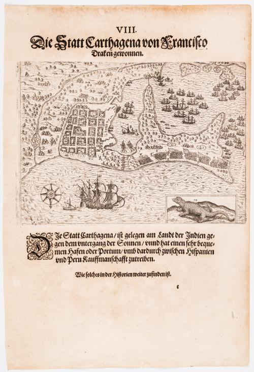 De Bry, Theodore  : Die Statt Carthagena von Francisco Drak