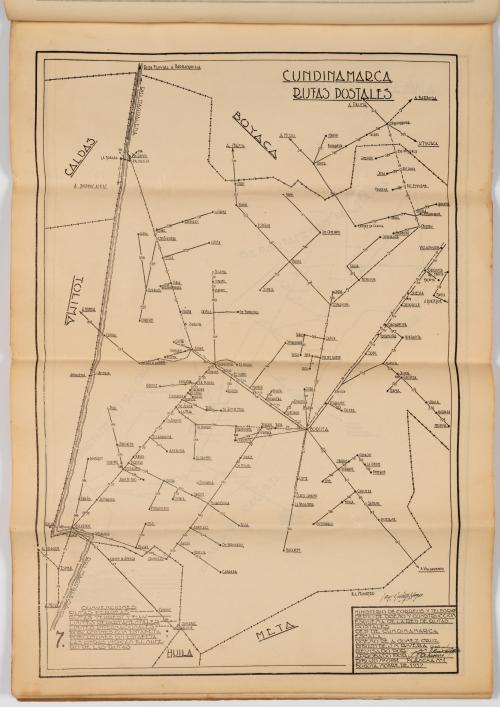 Servicio Postal de Colombia : 24 mapas esquemáticos de ruta
