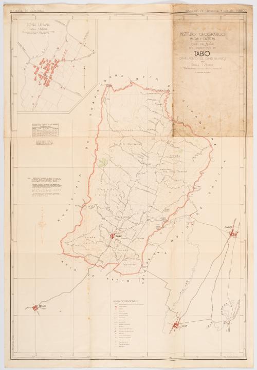 Cartas y mapas preliminares de la región de Cundinamarca y 
