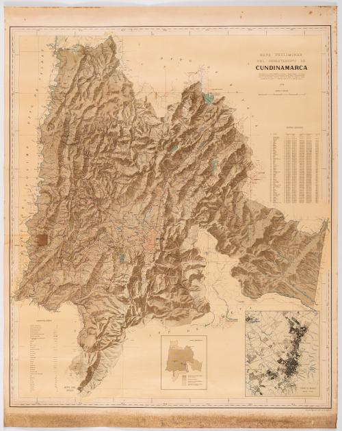 Cartas y mapas preliminares de la región de Cundinamarca y 