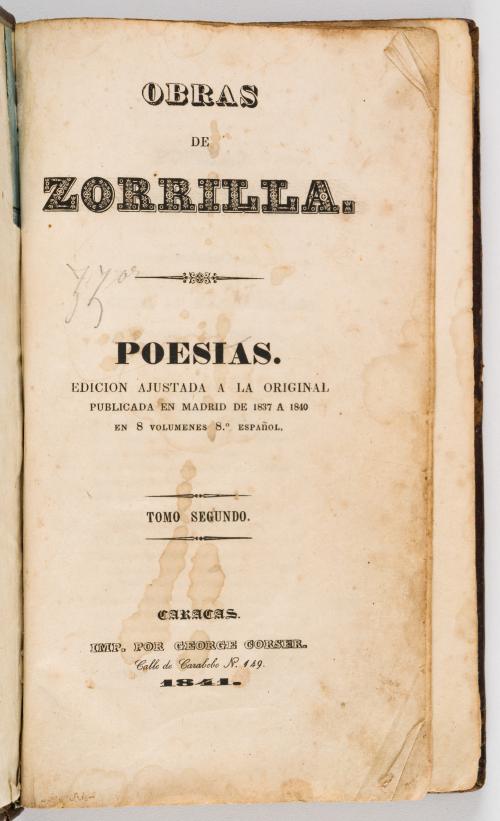 Obras de Zorrilla. Poesías. Edición ajustada a la original.