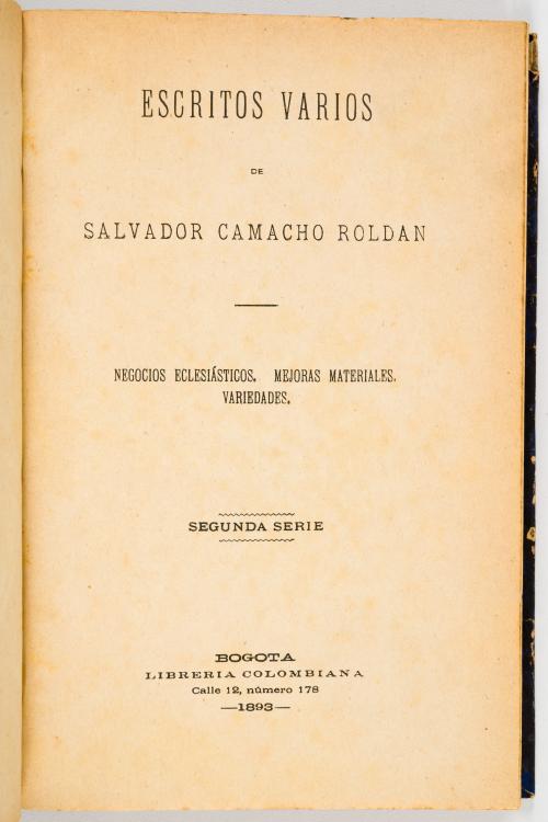 Miscelánea de 2 libros bogotanos
