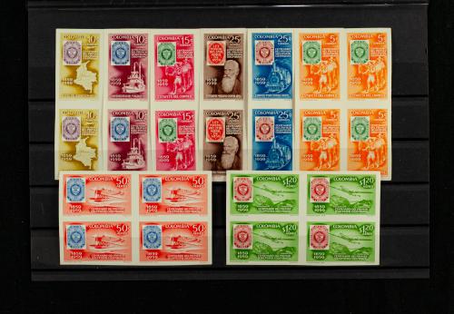 Centenario del Primer Sello Postal Colombiano - Pruebas en