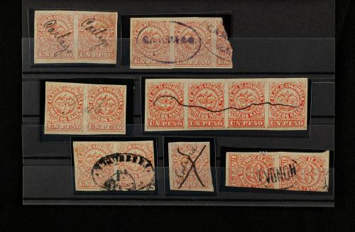 Estampillas de los Estados Unidos de Colombia (1 peso)