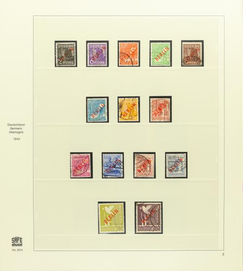 Berlín - Colección Completa con Hoja Filatélica N.° 1 Certi