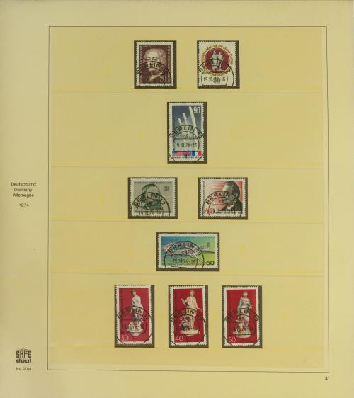 Berlín - Colección Completa con Hoja Filatélica N.° 1 Certi