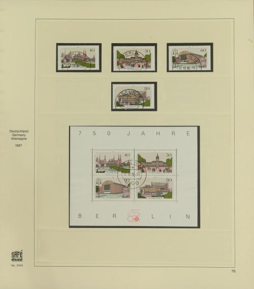 Berlín - Colección Completa con Hoja Filatélica N.° 1 Certi