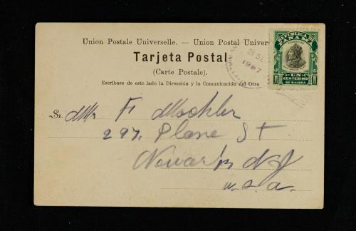 Tarjeta Postal Histórica de Panamá (1907) - Construcción de