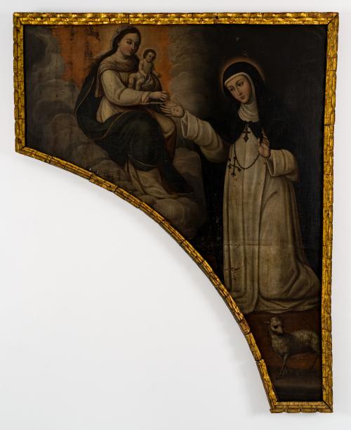 La Virgen María entrega a Santa Inés de Montepulciano unas 