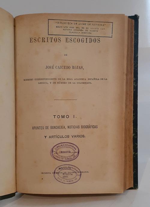 Caicedo Rojas, José : Escritos escogidos de José Caicedo y