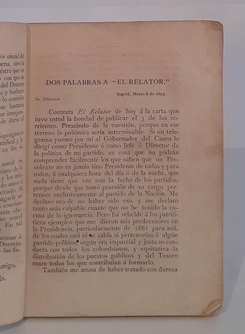 Holguín, Carlos : Cartas políticas por el doctor D. Carlos