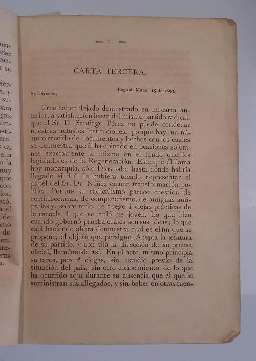 Holguín, Carlos : Cartas políticas por el doctor D. Carlos