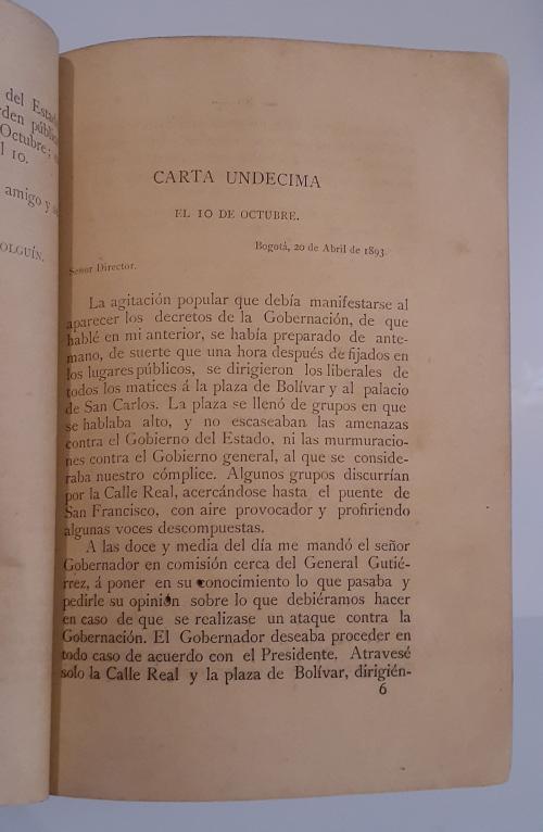 Holguín, Carlos : Cartas políticas por el doctor D. Carlos