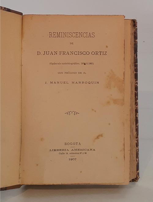 Ortíz, Juan Francisco  : Reminiscencias de D. Juan Francisc