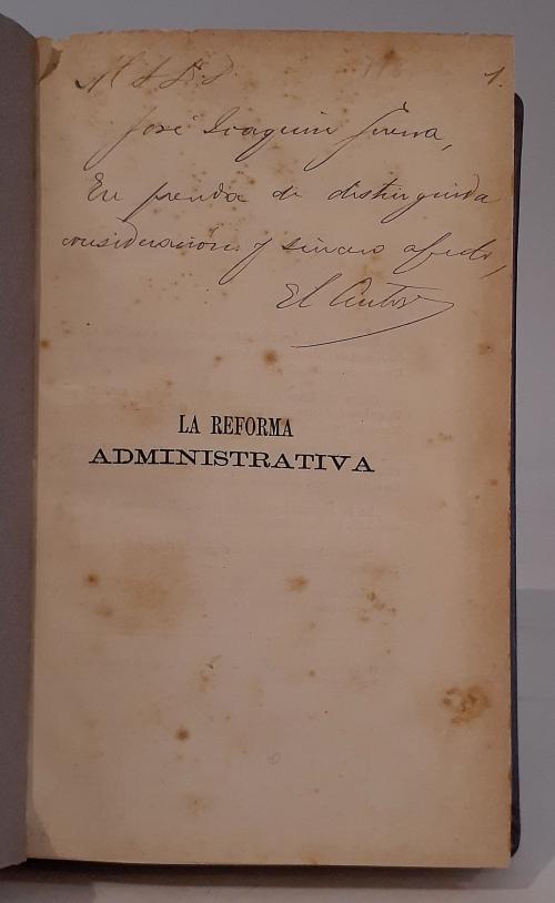 Uribe, Antonio José  : La reforma administrativa