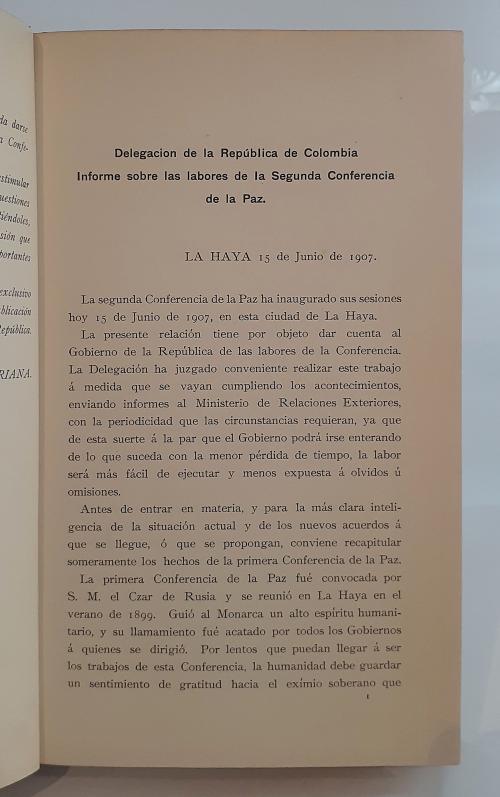 Conferencia Internacional de la Paz (1907: La Haya) : Infor