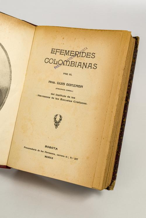Gonzaga, Luis  : Efemérides colombianas
