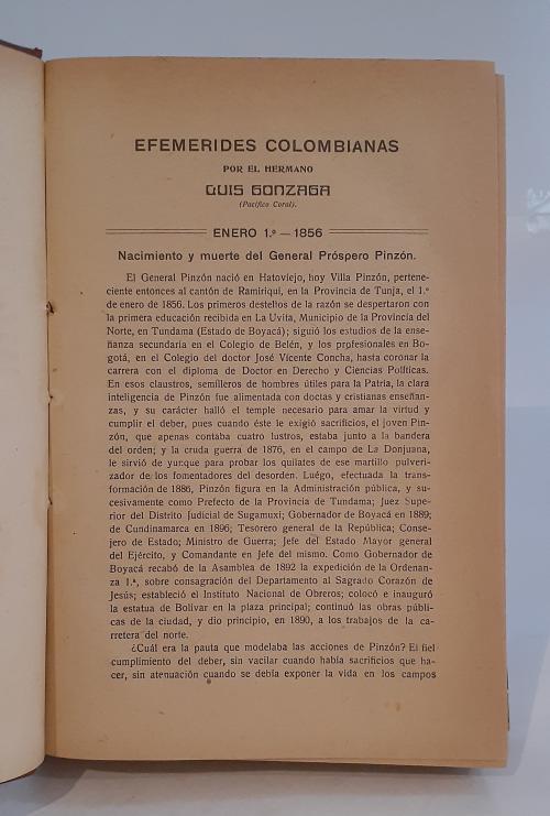 Gonzaga, Luis  : Efemérides colombianas