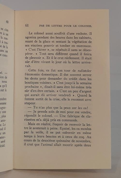 García Márquez, Gabriel  : Pas de lettre pour le colonel (E