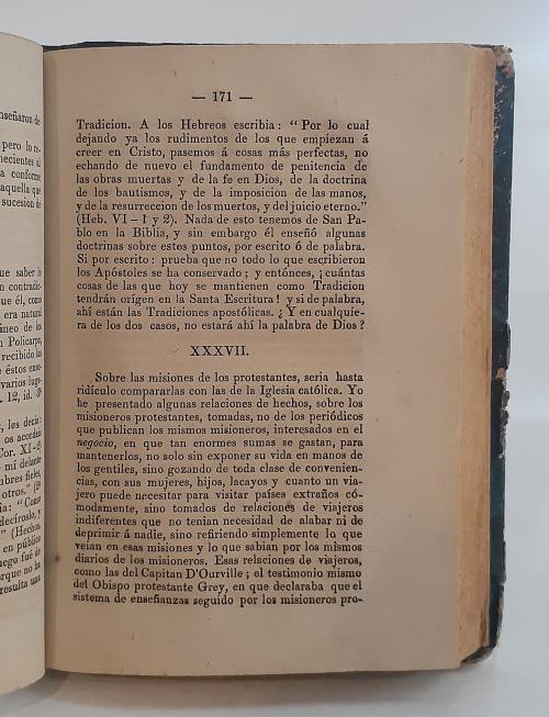 Groot, José Manuel : Réplica al ministro presbiteriano H.