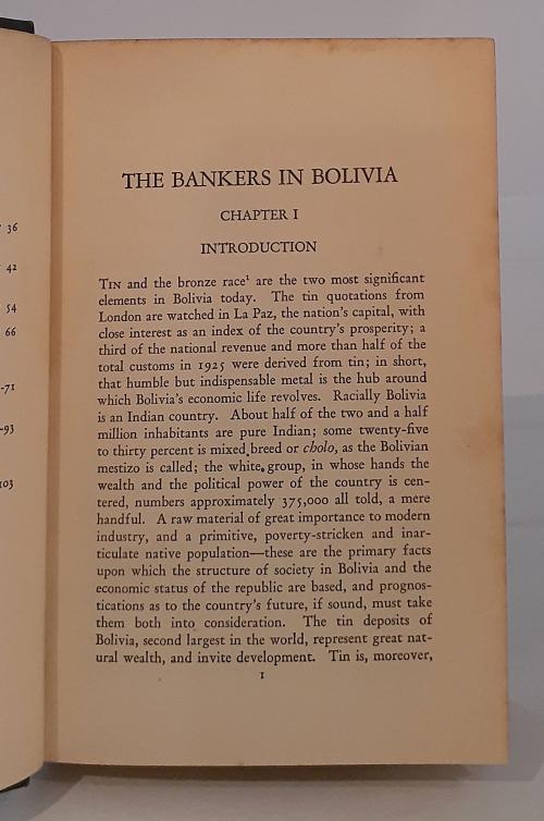 Marsh, Margaret Alexander : The Bankers in Bolivia. A stud