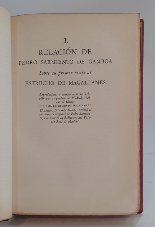 Sarmiento de Gamboa, Pedro : Viajes al Estrecho de Magalla