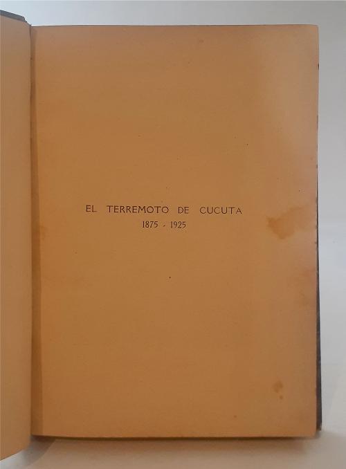 Febres Cordero, Luis  : El terremoto de Cúcuta - 1875 - 192