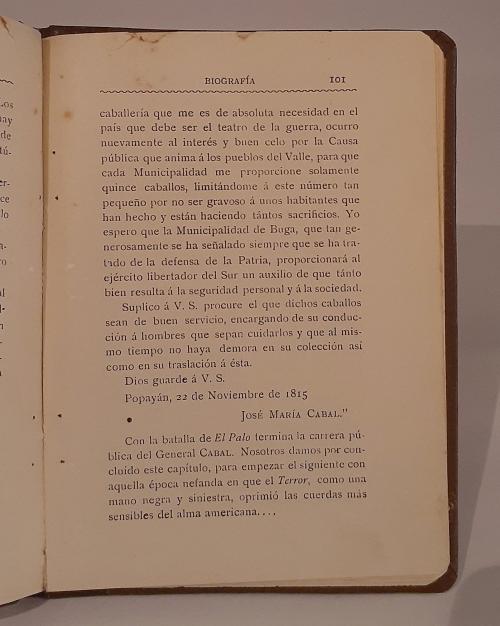 Tascón, Tulio Enrique : Biografía del general José María C