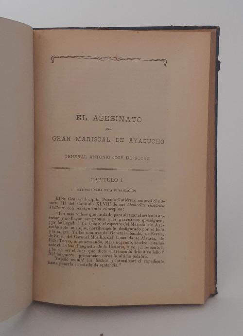 [Sucre] Importante conjunto de 8 libros relacionados con Su