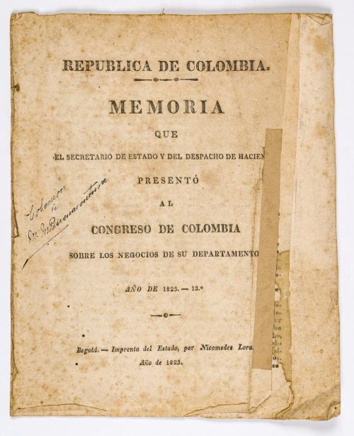Castillo, José María del : República de Colombia. Memoria