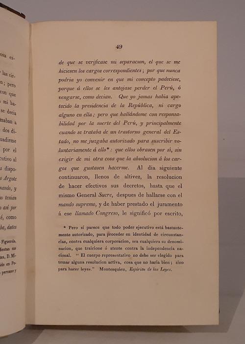 Riva Agüero, José de la : Exposición de don José de la Riv